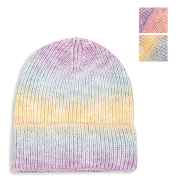 Nordic Trails Girls Rainbow Ombre Beanie ~ Fits ages 5-8 years